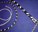 5ft Black and White 8 plait Custom Classic American Bullwhip D